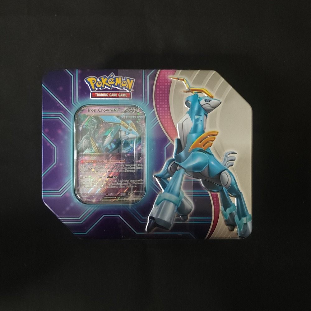 Pokemon Paradox Destinies Tin Iron Crown ex Sealed 5 Packs